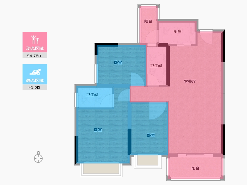 广东省-佛山市-华侨城天鹅湖-86.00-户型库-动静分区