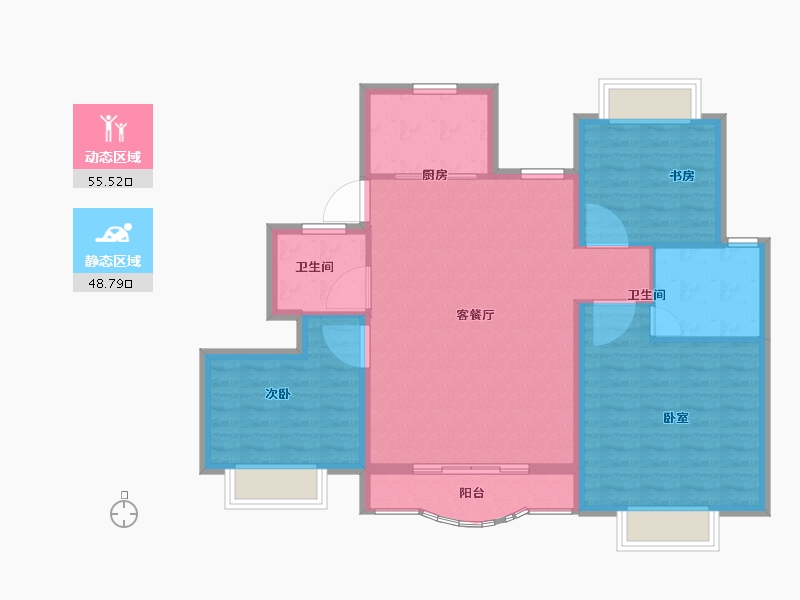 浙江省-宁波市-依山郡-94.99-户型库-动静分区