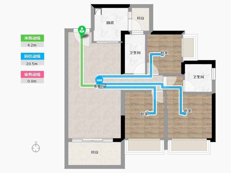 广东省-湛江市-碧桂园·岭南盛世-72.45-户型库-动静线