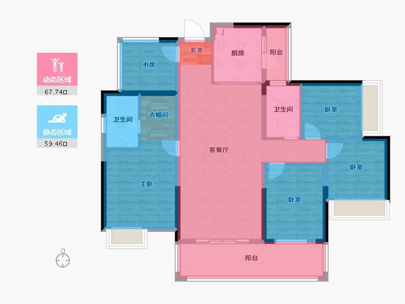 广西壮族自治区-贺州市-贺州彰泰郡-113.38-户型库-动静分区