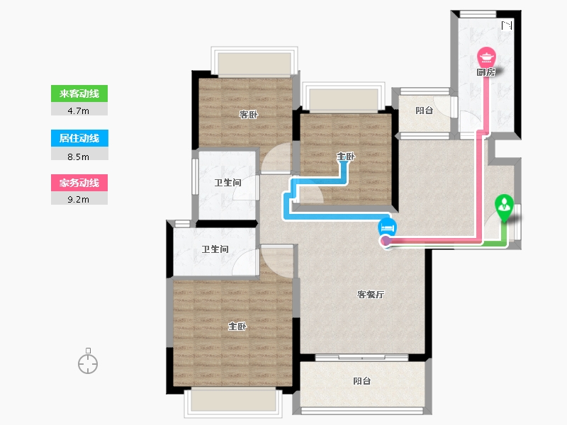 广东省-肇庆市-恒大御湖城-102.00-户型库-动静线