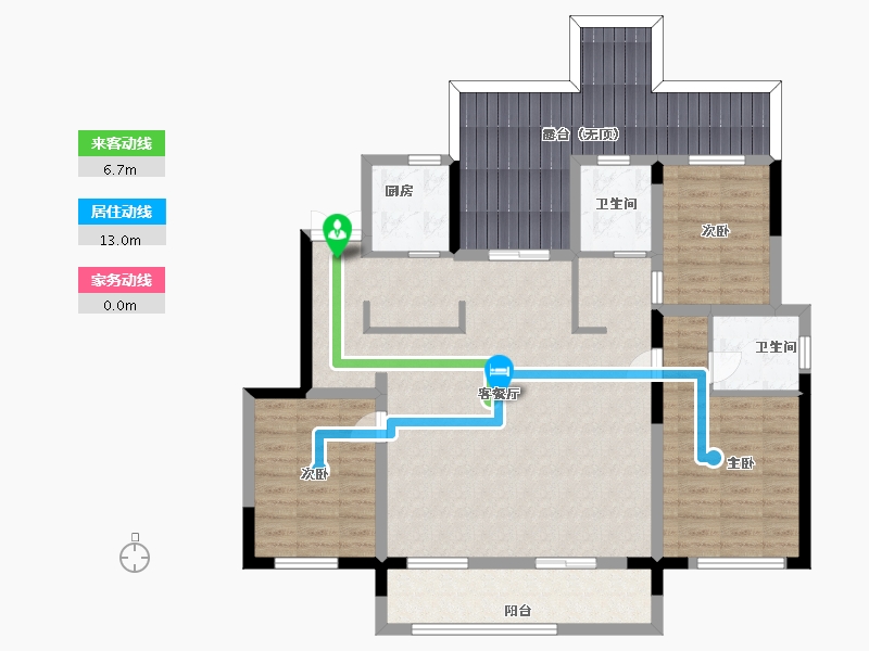 山东省-潍坊市-翔凯上城浞府-115.30-户型库-动静线