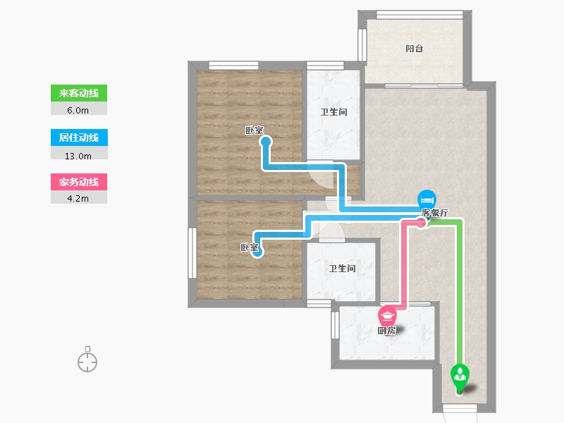 湖南省-常德市-阳光首府-69.28-户型库-动静线