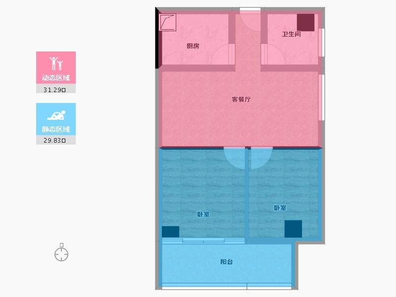 广东省-湛江市-荣福君至壹号-52.94-户型库-动静分区