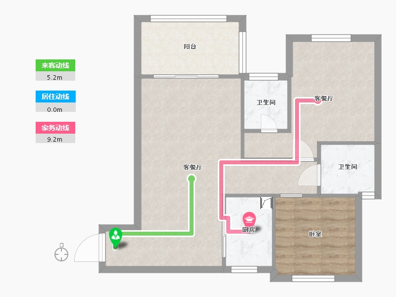 湖南省-常德市-阳光首府-67.05-户型库-动静线