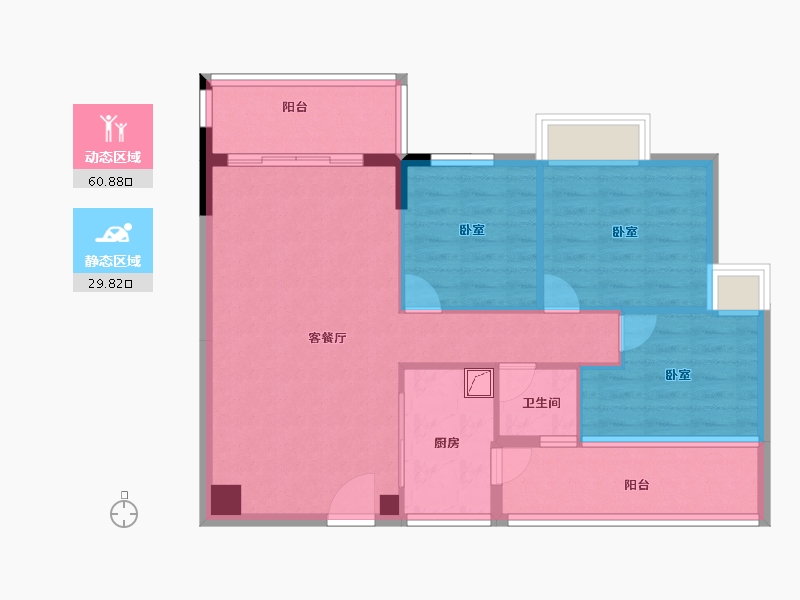 广东省-湛江市-中盛祈和公寓-81.00-户型库-动静分区