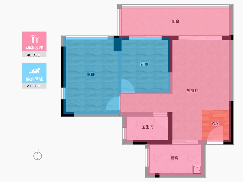 广东省-惠州市-星河山海半岛-61.80-户型库-动静分区