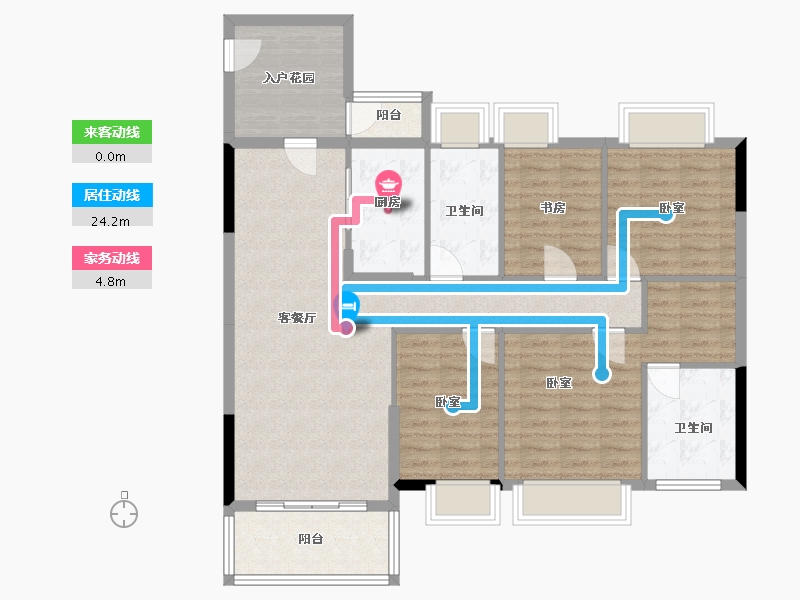 广东省-佛山市-华侨城天鹅湖-110.66-户型库-动静线