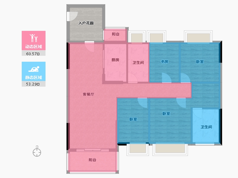 广东省-佛山市-华侨城天鹅湖-110.66-户型库-动静分区