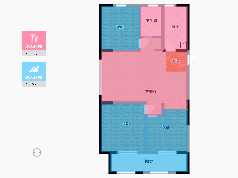 山东省-潍坊市-翔凯上城浞府-96.00-户型库-动静分区