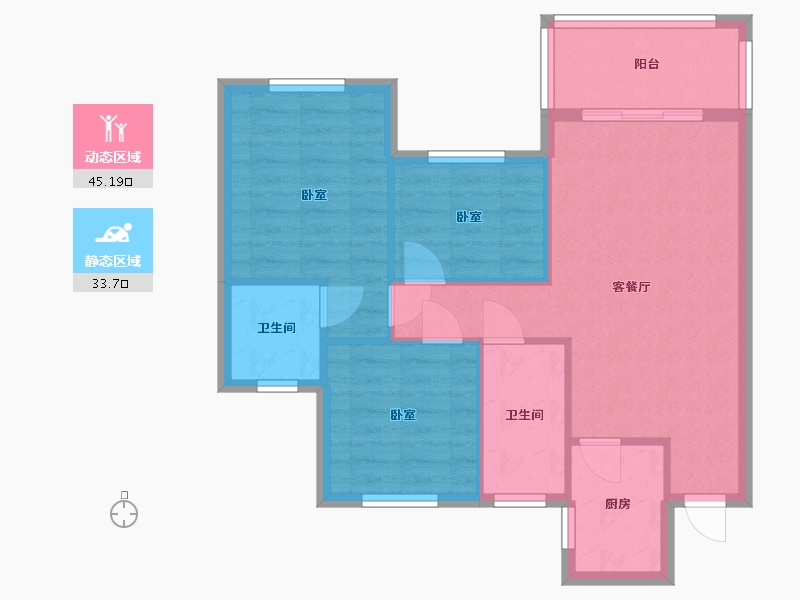 湖南省-常德市-阳光首府-71.11-户型库-动静分区