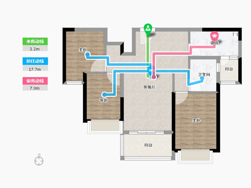 广东省-肇庆市-恒大御湖城-85.00-户型库-动静线