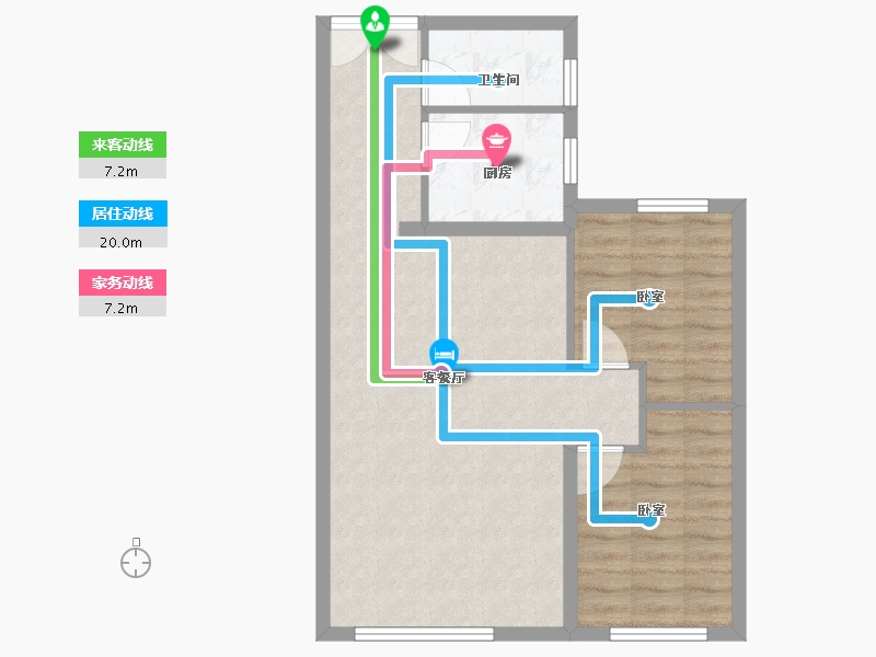 浙江省-宁波市-天安壹街区-67.23-户型库-动静线