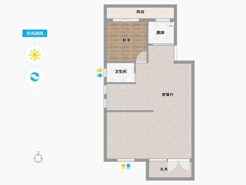 湖北省-武汉市-欣佳花园二期-89.95-户型库-采光通风