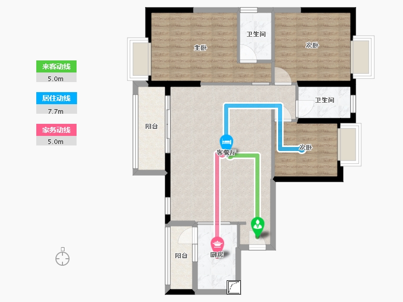 广东省-惠州市-海伦悦山居-86.33-户型库-动静线