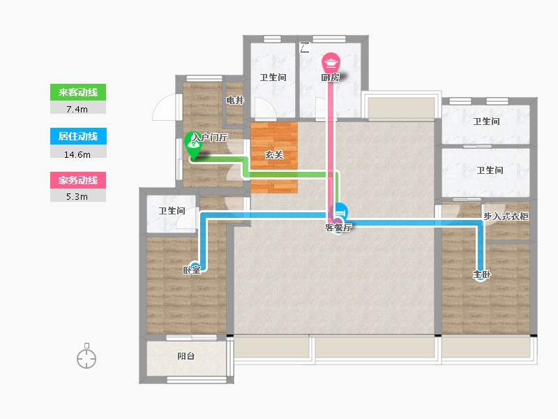 吉林省-长春市-云湖府邸-114.95-户型库-动静线