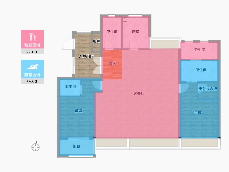 吉林省-长春市-云湖府邸-114.95-户型库-动静分区