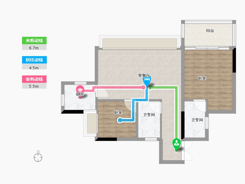 广东省-江门市-御海莲花-74.00-户型库-动静线