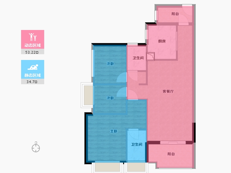 广东省-佛山市-时代招商天禧-78.99-户型库-动静分区