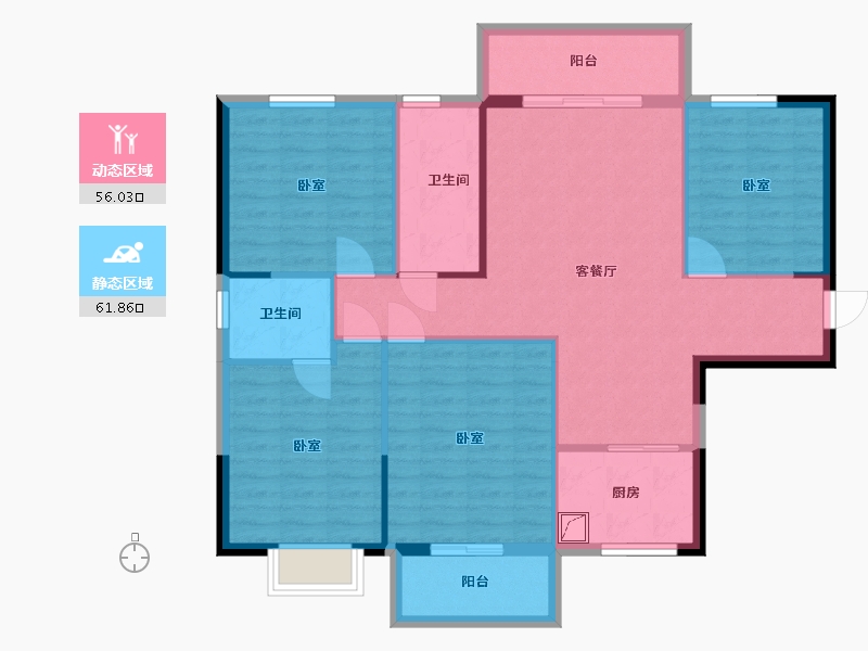 湖北省-孝感市-华誉智慧城-106.76-户型库-动静分区