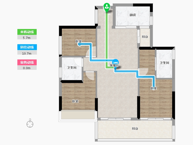 广东省-江门市-御海莲花-93.99-户型库-动静线