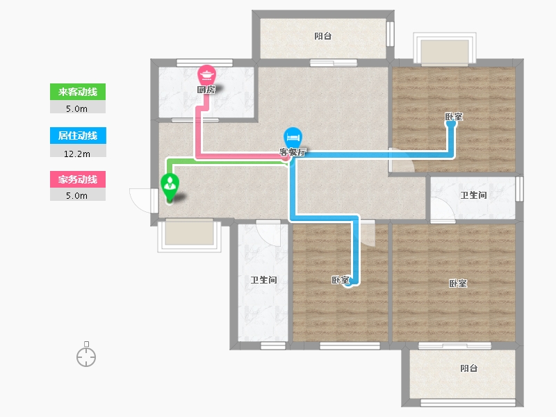 湖北省-孝感市-龙腾福城-96.30-户型库-动静线