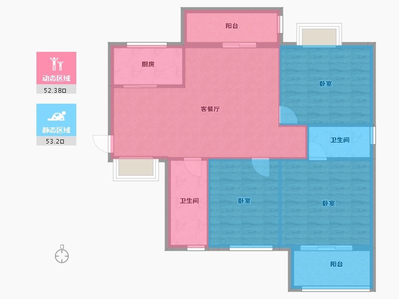 湖北省-孝感市-龙腾福城-96.30-户型库-动静分区