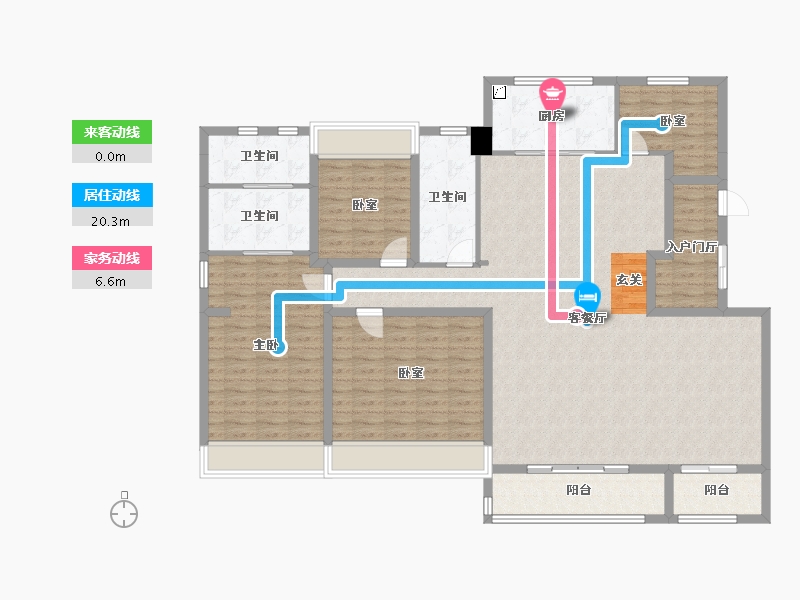 吉林省-长春市-云湖府邸-160.51-户型库-动静线