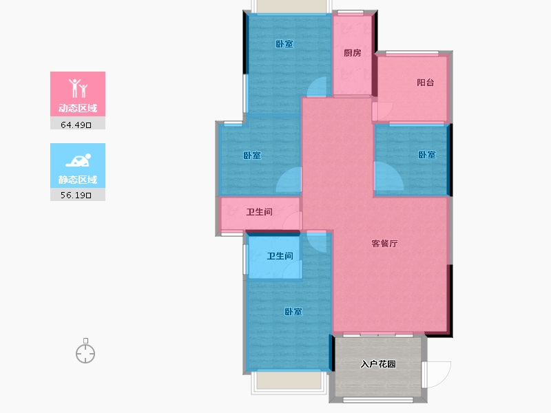 广东省-汕头市-和平金丰广场-120.01-户型库-动静分区