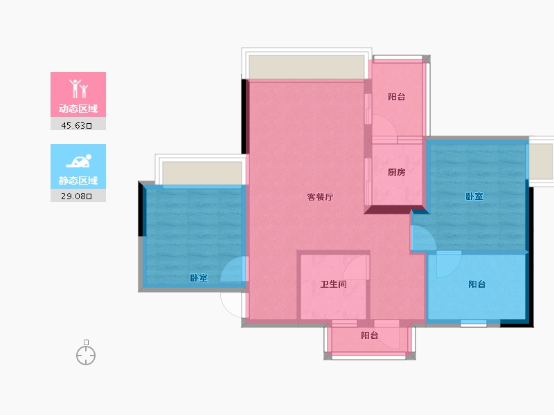 广东省-江门市-御海莲花-66.25-户型库-动静分区