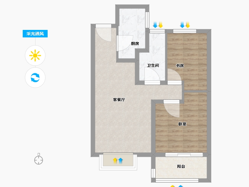 山东省-烟台市-中节能聚创新城-58.01-户型库-采光通风