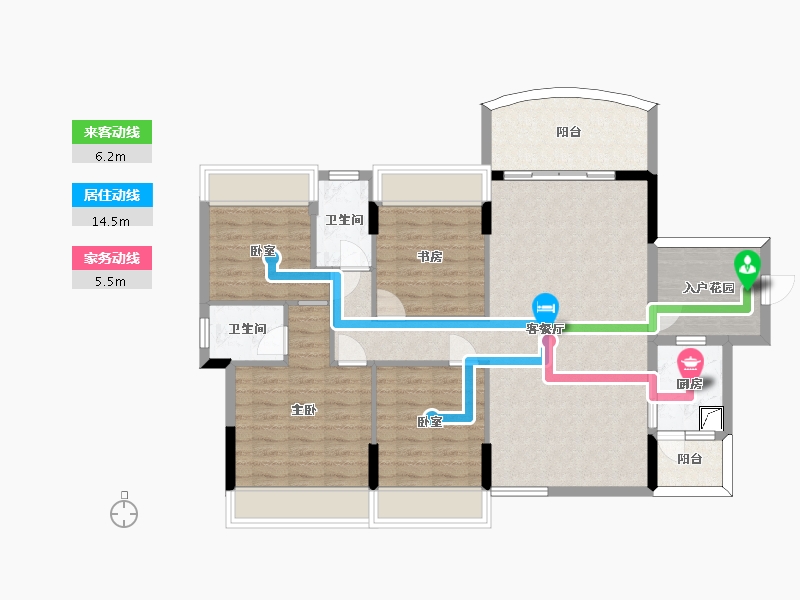 广东省-惠州市-艺都牛津河畔五期-106.39-户型库-动静线