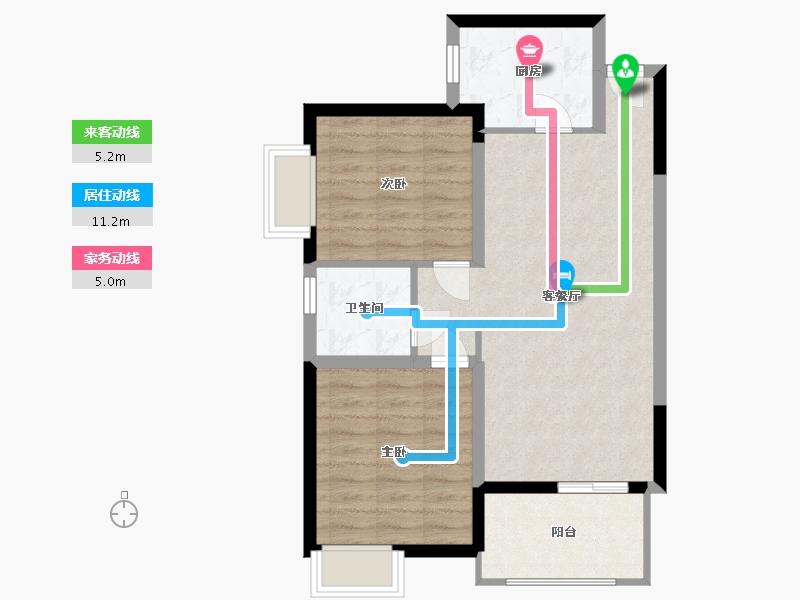 湖南省-长沙市-建发•中央公园-66.00-户型库-动静线