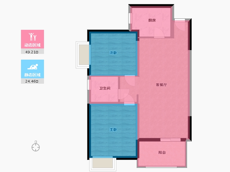 湖南省-长沙市-建发•中央公园-66.00-户型库-动静分区