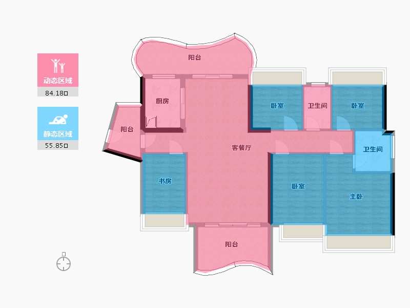 广东省-惠州市-丽江东岸-126.02-户型库-动静分区