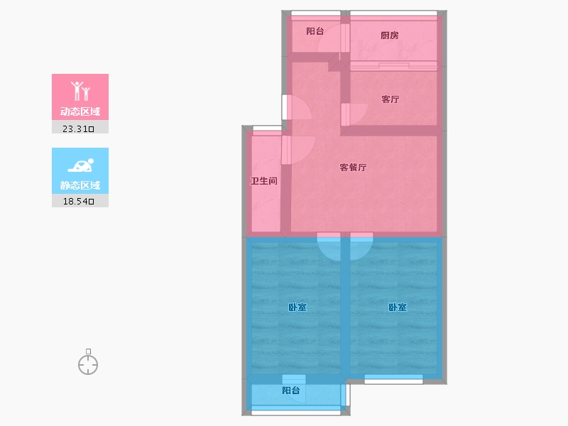 河南省-郑州市-锦荣UI公寓-34.99-户型库-动静分区