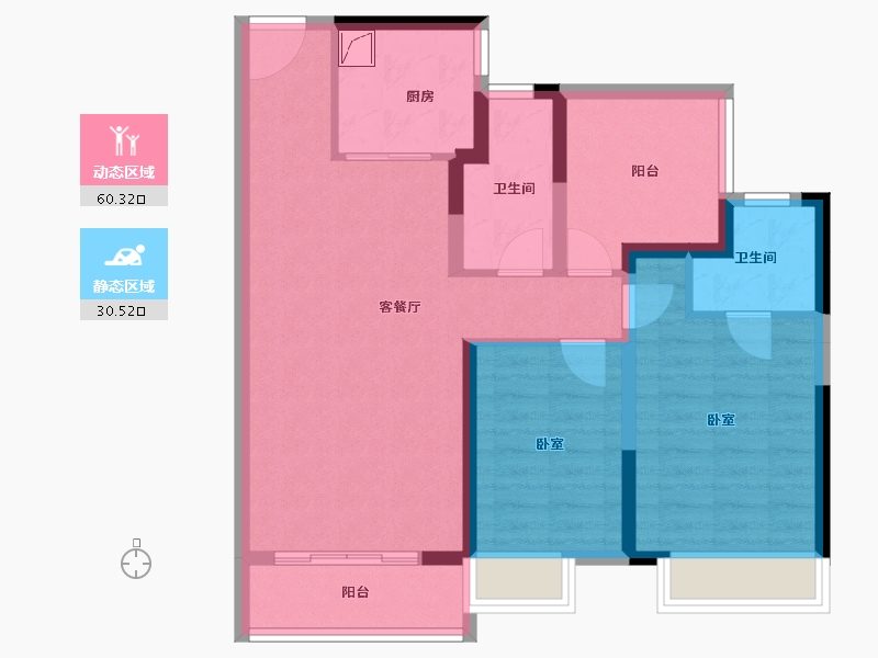 广东省-佛山市-鑫苑城-80.29-户型库-动静分区