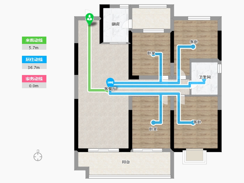 安徽省-六安市-高速时代御府-94.00-户型库-动静线