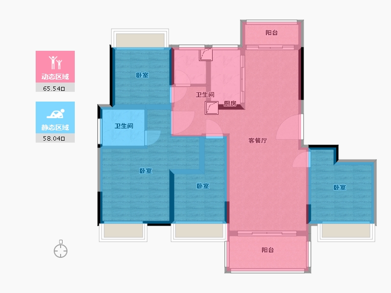 湖北省-黄石市-涌金府-110.00-户型库-动静分区