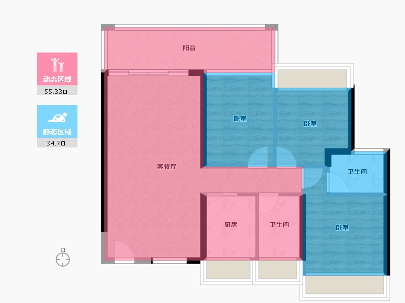 广东省-江门市-东方华庭-80.53-户型库-动静分区