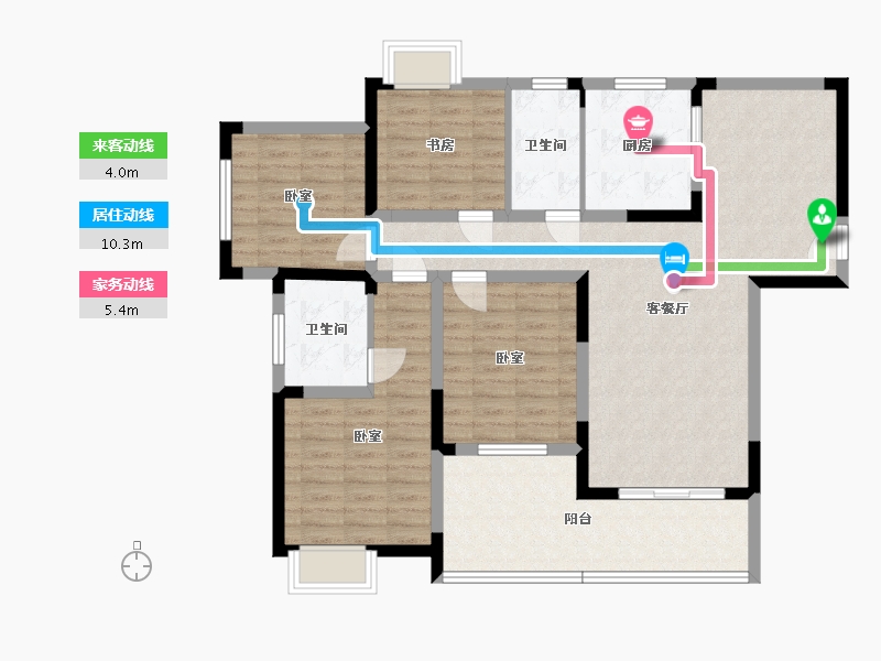 湖北省-武汉市-观湖园二期-115.33-户型库-动静线