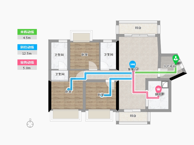 广东省-佛山市-融创望江府住宅-67.88-户型库-动静线