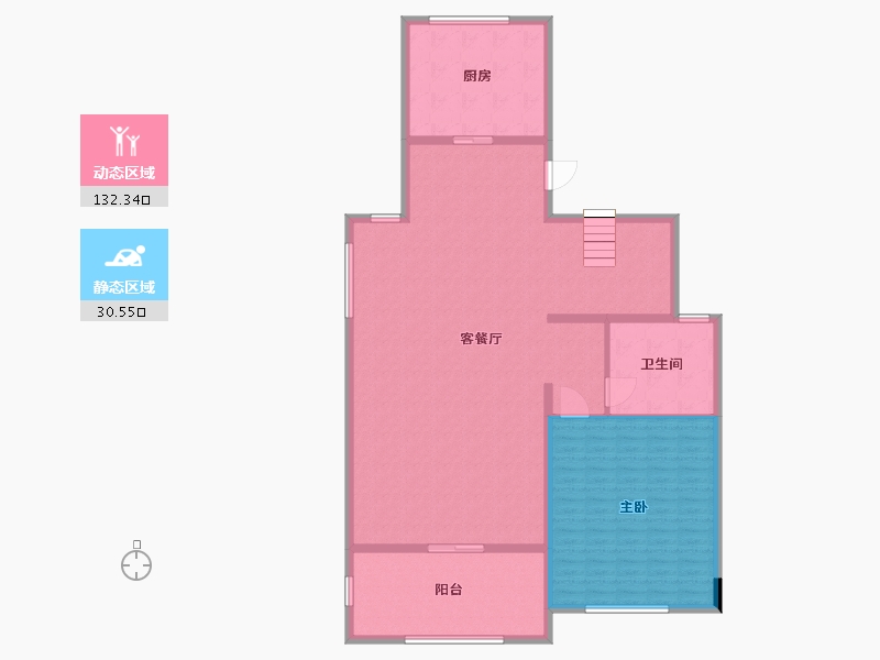 湖南省-长沙市-绿城高尔夫小镇-151.00-户型库-动静分区