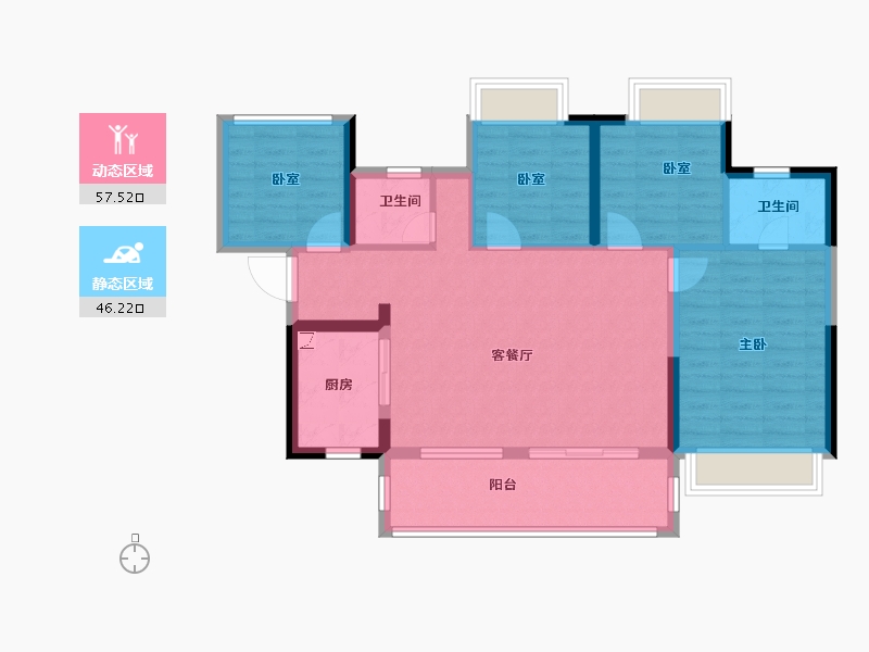 广西壮族自治区-贺州市-贺州彰泰郡-92.84-户型库-动静分区