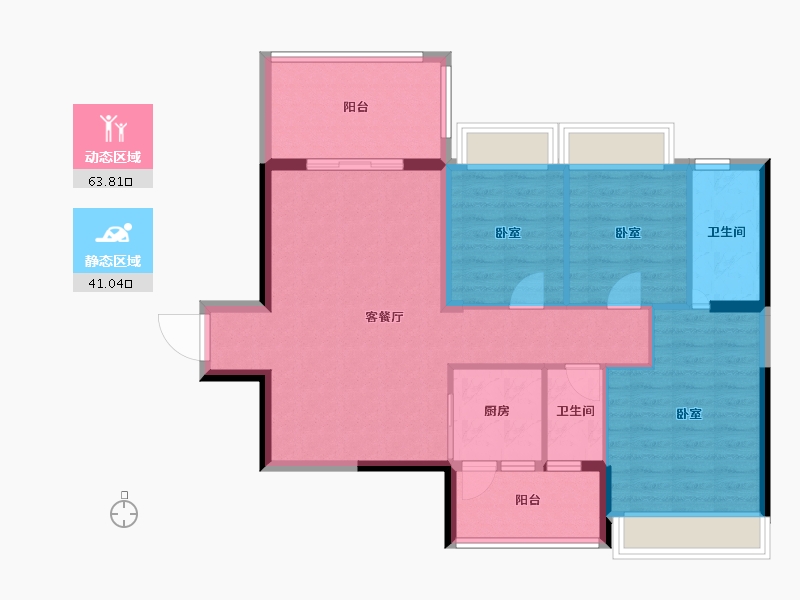 广东省-湛江市-恒俪湾-94.50-户型库-动静分区