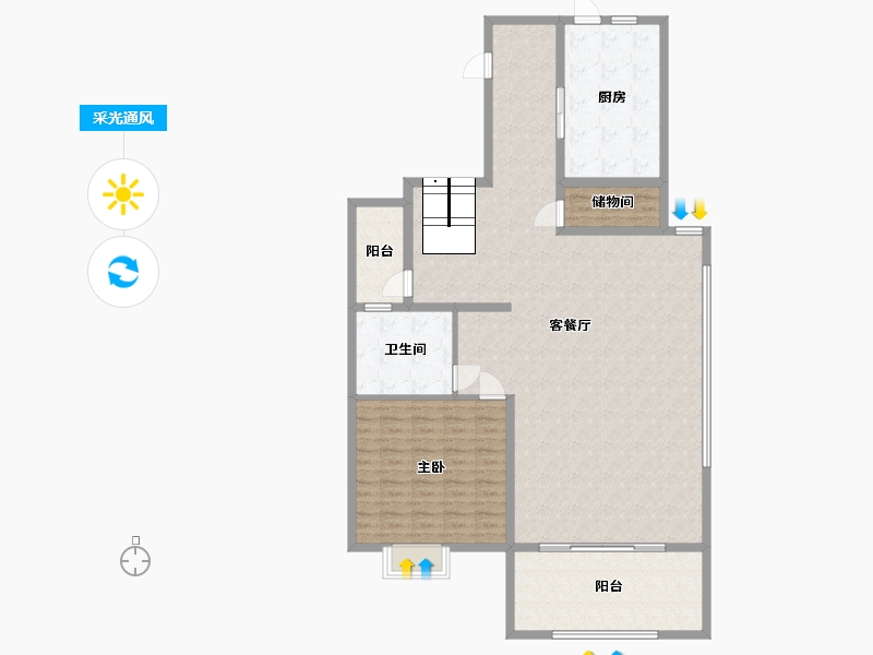 湖南省-长沙市-绿城高尔夫小镇-145.00-户型库-采光通风