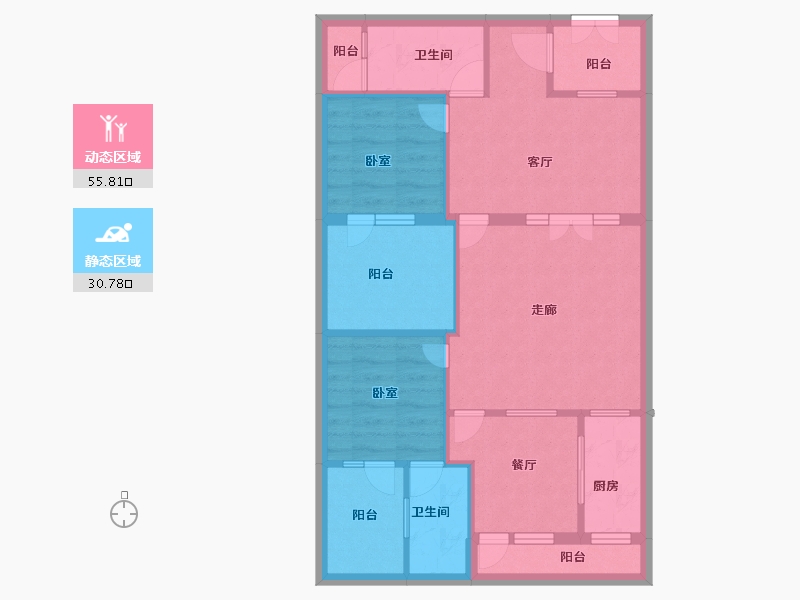 安徽省-六安市-绿城·春风里-77.00-户型库-动静分区