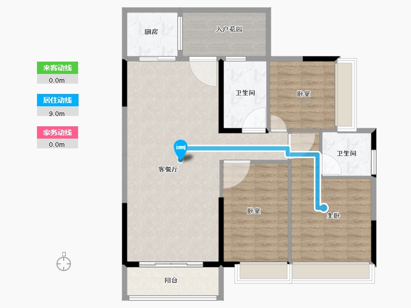 广东省-肇庆市-鸿益幸福湖畔-94.70-户型库-动静线