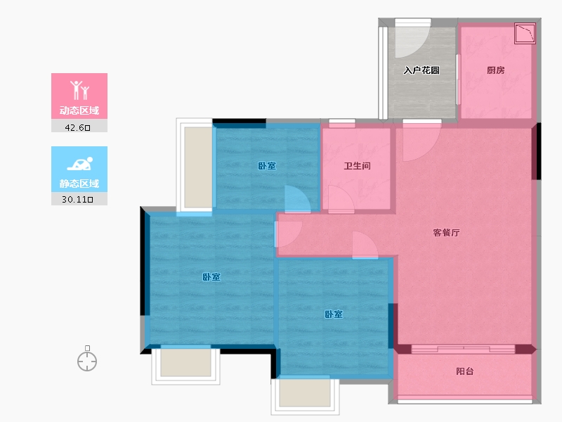 广东省-广州市-大夫山尚东-70.00-户型库-动静分区