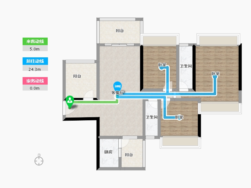 广东省-湛江市-万合隆广场-105.11-户型库-动静线